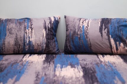 Abstract Blue Cotton Bedsheet Set