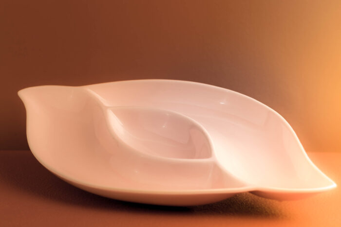 Leaf Shaped Ceramic Serving Dish