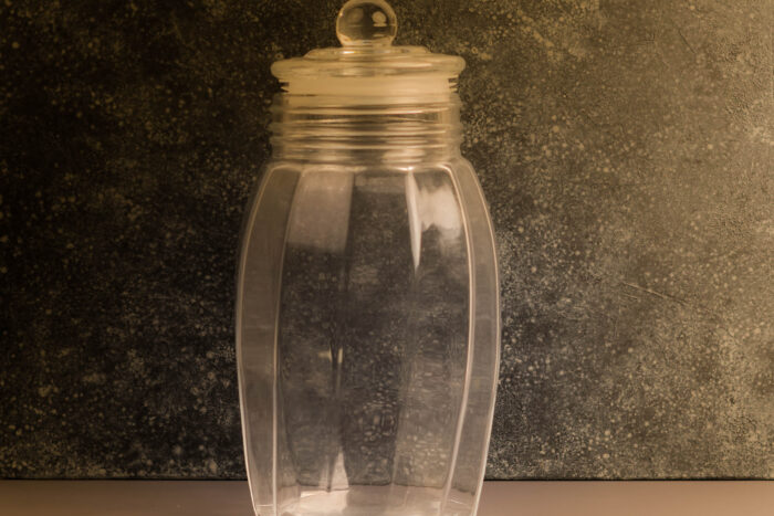Clear Glass Storage Bottle